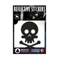 AUTOCOLLANT/STICKER REFLECHISSANT TETE DE MORT NOIR  -REFLECTIVE BERLIN-