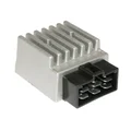 REGULATEUR DE TENSION 50 A BOITE ADAPTABLE DERBI 50 SENDA, GPR / GILERA 50 RCR, SMT / APRILIA 50 RS, RX, SX  (CONNECTEUR NOIR - 6 FICHES)  -P2R-