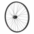 ROUE VTC 700X45 KARGO / VAE / E-BIKE ARRIERE DISQUE ET V-BRAKE NOIR DOUBLE PAROI AVEC OEILLETS MOYEU VELOX DISQUE 6 TROUS CASSETTE 11/10/9V. (RENFORCE) JANTE 25C 32 RAYONS NOIRS