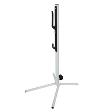 PRESENTOIR/SUPPORT 1 VELO PIED DEMONTABLE FIXATION SUR BASE ARRIERE BLANC LOBY