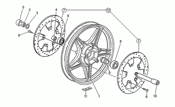 Roue AV alliage-2e série