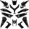 CARROSSERIE/CARENAGE MAXISCOOTER ADAPTABLE YAMAHA 500 TMAX 2008>2011 NOIR BRILLANT (KIT 13 PIECES)  -P2R-