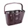 FRONT BASKET- PLASTIC - PRUNE - FOR EBIKE - WITH HANDLE - Wd 90mm - ON CLIPS (WITH ADAPTER Ø 22/26/32) - POIDS MAX 5 KGS
