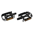 FLAT PEDAL FOR MTB- ON BEARINGS PREMIUM - NEWTON FULL ALUMINIUM SILVER/BLAVK Thread 9/16" (PAIR)