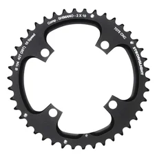 CHAINRING FOR MTB- Ø104 - 4arms-FOR DOUBLE- 42T.  Ø104 2X10 OUTER BLACK STRONGLIGHT . 10 Speed SHIMANO (EXCEPT XT/XTR) NON THREADED