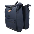 SACOCHE ARRIERE VELO DOUBLE HAPO.G ROLL-TOP 2x25L BLEU (61x33x16cm)