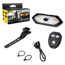 ECLAIRAGE VELO / TROTTINETTE USB ARRIERE SUR TIGE DE SELLE - HAUBANS - ESSIEUX ARRIERE DE TROTTINETTE A LED (CLIGNOTANT INTEGREE + TELECOMMANDE FIXATION GUIDON)  -P2R-