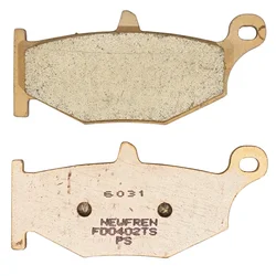 BRAKE PADS NEWFREN FOR SUZUKI 600 GSX-R 2006>2010 Rear 1300 GSX-R HAYABUSA 2008> Rear 400 GSR 2006> Rear  (L 89.2mm - H 39.3mm - thk 9.7mm)  (FD0402TS)  (TOURING SINTERED)