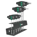WERA 454 HEX PLUS - Set 2 Screwdriver set T-handle Hex-Plus screwdrivers with holding function, 7 pieces - German tools for workshop