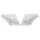 TOOL BOX DOOR FOR MOPED PEUGEOT 103 RCX-SPX, VOGUE CHROME (PAIR)  -SELECTION P2R-