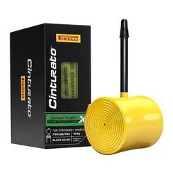 CHAMBRE A AIR VELO 700 x 28-40 PIRELLI CINTURATO SMARTUBE TPU VALVE PRESTA JAUNE / NOIR 60 mm