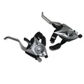 LEVIER/MANETTE VTT SHIMANO STEF51 3x8V. ARGENT POUR FREIN V-BRAKE (PAIRE)