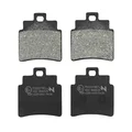 PLAQUETTE DE FREIN NEWFREN POUR KYMCO 300 MAXXER 2006> AR, 250 MXU 2005> AR / SYM 125 VOYAGER 2005> AV, 125 GTS 2006>2007 AV, 125 JOYMAX 2006>2007  (FD0327BE)  (ELITE ORGANIQUE)
