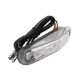 FEU ARRIERE 50 A BOITE/MOTO TRIANGLE TRANSPARENT A LEDS AVEC ECLAIRAGE DE PLAQUE (9 LEDS) (Lg830xL37xH20mm) (HOMOLOGUE CE)  -REPLAY-