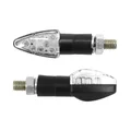 TURN SIGNAL (UNIVERSAL) REPLAY MICRO "ARROW" TRANSPARENT/BLACK 8 LEDS ORANGE-CEE APPROVED- (PAIR) (L 55mm / H 20mm / Wd 23mm)