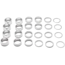ENTRETOISE DIRECTION ALU  ARGENT 1"1/8-28.6 (BOITE CONTIENT 4X2mm-6X5mm-6X10mm-4X15mm-4X20mm)