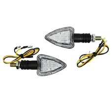 CLIGNOTANT MOTO AVOC ASO 13 LEDS BASE ABS TRANSPARENT/NOIR (L 78mm / H 37mm / L 27mm) (HOMOLOGUE CE) (PAIRE)