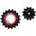 GALET DERAILLEUR TRIPEAK 12-18 DENTS CERAMIC POUR DERAILLEUR 11V. ROUGE COMPATIBLE SHIMANO RD-91xx (JEU DE 2)