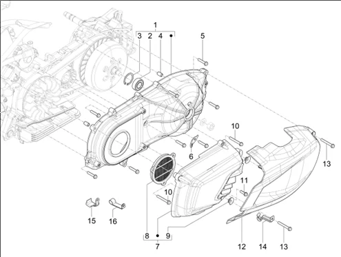 Couvercle carter - Refoidissement carter