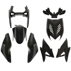 CARROSSERIE/CARENAGE SCOOT ADAPTABLE MBK 50 NITRO 1997>2012/YAMAHA 50 AEROX 1997>2012 NOIR BRILLANT (KIT 8 PIECES)  -P2R-