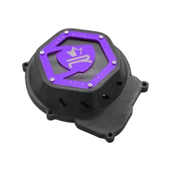 CARTER ALLUMAGE 50 A BOITE KRM PRO RIDE POUR MINARELLI 50 AM6/BETA 50 RR/RIEJU 50 MRT/SHERCO 50 SM-R, SE-R NOIR/VIOLET (PARTIE ALU REVERSIBLE)