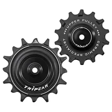 GALET DERAILLEUR VTT TRIPEAK 14-16 DENTS ROULEMENT G5 CERAMIQUE POUR SRAM ETAP AXS 12V. NOIR (BLISTER DE 2)