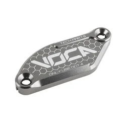 COUVERCLE DE MAITRE CYLINDRE DE FREIN 50 A BOITE VOCA POUR DERBI 50 SENDA DRD 2006>/RIEJU 50 MRT/SHERCO 50 SE-R, SM-R/APRILIA 50 SX, RX GRIS ALUMINIUM CNC -J.JUAN