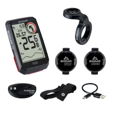 COMPTEUR SIGMA ROX4.0 GPS NOIR ALTIMETRE (PACK COMPLET AVEC GPS, EMETTEUR VITESSE, CARDIO, CADENCE PEDALAGE)