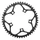 PLATEAU ROUTE 5BRA D.110 STRONGLIGHT 48DTS  EXTERIEUR NOIR ALU 7075 TYPE SHIMANO 9/10V.