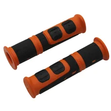 HAND GRIPS FOR MTB- PROGRIP 964 EVO BLACK/ORANGE  Ø22mm L120mm Pre-cut for 90 mm (PAIR)