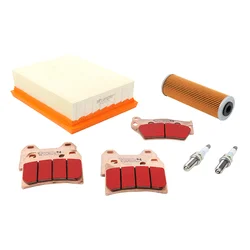 KIT ENTRETIEN MOTO ADAPTABLE KTM 790 ADVENTURE 2019>, 890 ADVENTURE 2021>, 890 SMT 2023>2024 / HUSQVARNA NORDEN 901 2022> PLAQUETTE METAL FRITTE (PACK 7 PIECES) -SELECTION P2R PREMIUM