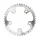CHAINRING FOR ROAD BIKE- 5 Arms- 42T.Ø 110  -OUTER- ALUMINIUM SILVER- 7075 TA ZEPHYR    (SHIMANO TYPE) 9/10Speed.