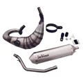 POT 50 A BOITE LEOVINCE X-FIGHT TITANE POUR HONDA 50 HM CRE 2006>2012, DERAPAGE 2006>2012 / VENT 50 BAJA, DERAPAGE (PASSAGE HAUT A DROITE) (LIGNE COMPLETE) (REF 3258)