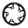 CHAINRING FOR MTB-5 arms- FOR TRIPLE 42 Teeth Ø94 BLACK- External STRONGLIGHT ALU 7075 - 8/9 Speed.
