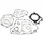JOINT MOTEUR MOTO CROSS ADAPTABLE KAWASAKI 450 KX F 2009>2015  (POCHETTE COMPLETE)  -XRADICAL-