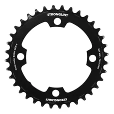 CHAINRING FOR EBIKE- SINGLE- 36 Teeth Ø104 BLACK ALUMINIUM- 7075 STRONGLIGHT 4 ARMS (FOR BOSCH 4th GENERATION) WITH SPIDER REF 181118 TECHNOLOGY NARROW WIDE