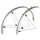 GARDE BOUE CITY/VTC TRINGLES 28'' STRONGLIGHT TOUR 54mm ARGENT (PAIRE) AVEC FIXATION CLASSIC TRINGLES INOX