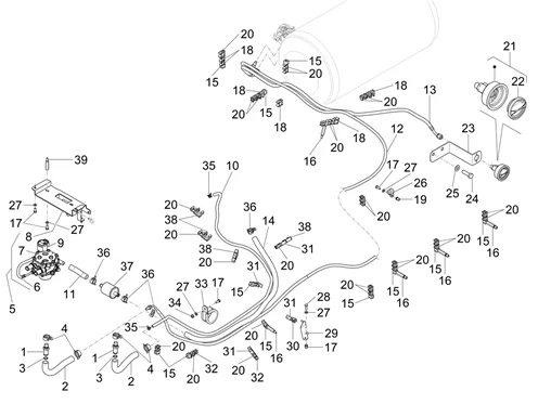 Tuyaux réservoir GPL (Long Range)