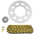 KIT CHAINE ADAPTABLE GILERA 50 SMT 2003>2004, SMT SM 2003>2005  420  14x53  (DIAM COURONNE 105/125/8.5)  (DEMULTIPLICATION ORIGINE)  -AFAM-