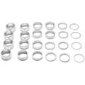 ENTRETOISE DIRECTION ALU  ARGENT 1"1/8-28.6 (BOITE CONTIENT 4X2mm-6X5mm-6X10mm-4X15mm-4X20mm)