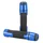 REVETEMENT POIGNEE AVOC MOTO ON ROAD ANTIDERAPANTE AVEC EMBOUT DE GUIDON ADAPTABLE YAMAHA 700 MT-07 BLEU ANODISE (PAIRE)