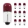 AMPOULE/LAMPE STANDARD 12V  4W CULOT BA9s NORME T4W TEMOIN ROUGE (FEU DE POSITION) (BOITE DE 10)  -P2R-