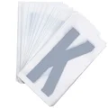 LETTRE PLAQUE PVC MOTO/SCOOTER 45mm  K  (VENDU PAR 10)