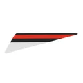AUTOCOLLANT/STICKER/DECOR DROITE DE GARDE BOUE AVANT ROUGE/NOIR ORIGINE PIAGGIO GILERA 50 SMT, RCR 2018>  -2H003066-