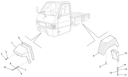 Logement roue - garde boue