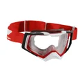 MASQUE/LUNETTES CROSS PROGRIP 3309 TR RAPID ROUGE/BLANC/NOIR ECRAN TRANSPARENT ANTI-RAYURES/ANTI U.V./ANTI-BUEE (HOMOLOGUE CE-EN-N° AC-96025 REV.2)