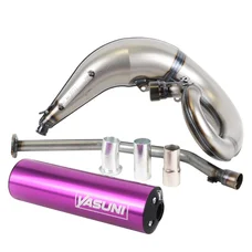 POT 50 A BOITE YASUNI CROSS ML VERNI POUR DERBI 50 DRD, X-RACE, X-TREME R/GILERA 50 RCR, SMT/APRILIA 50 RX, SX (PASSAGE HAUT A GAUCHE) (SILENCIEUX VIOLET)  -TUB807TF-94-