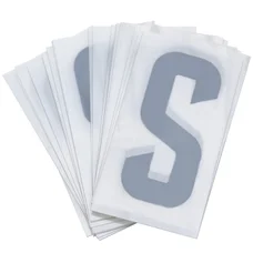 LETTRE PLAQUE PVC MOTO/SCOOTER 45mm  S  (VENDU PAR 10)