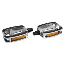 FLAT PEDAL FOR URBAN BIKE- -ALUMINIUM- NEWTON 811 SILVER 9/16" (PAIR ON CARD)