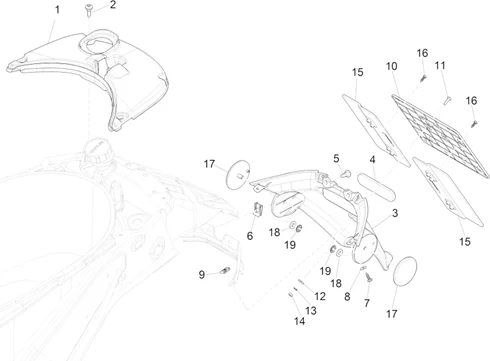 Couvercle arrière - Pare-boue